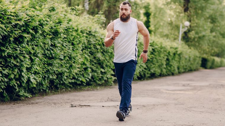 man walking exercise