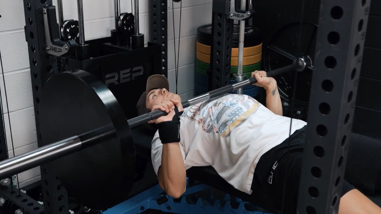 Jake Bench Pressing with the Bells of Steel Barenaked Powerlifting Bar 2.0