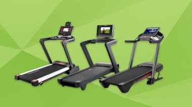 A stylized BarBend image showing 3 of the Best Cushioned Treadmills.