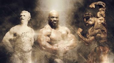 Eugen Sandow, Ronnie Coleman, and Chris Bumstead