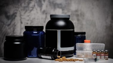 Pre-workout powders and tablets.