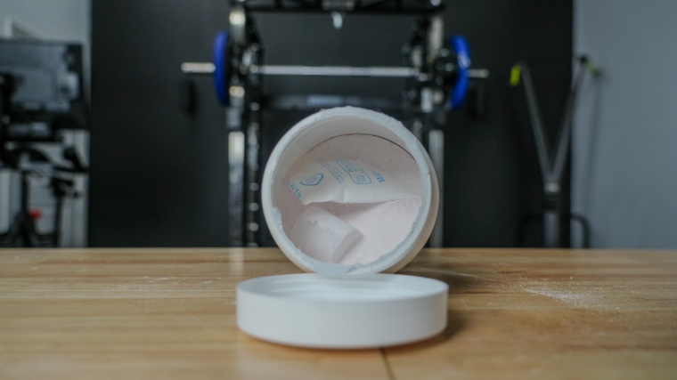 Transparent Labs supplement container in the testing center.