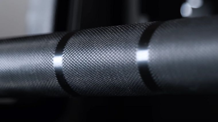 Coated barbell knurling