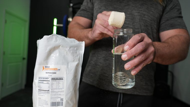 Our tester using Bulk Supplements Soy Protein.