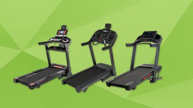 A display of 3 of the Best Treadmills for under $1000 according to BarBend
