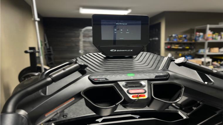 Close up view of the console on a BowFlex Treadmill 10.