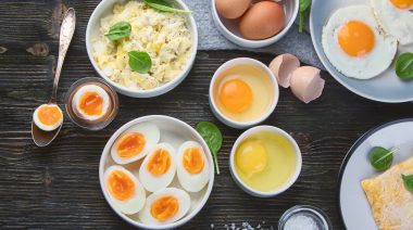 Different ways to cook an egg. Scrambled, fried, boiled and omelette.