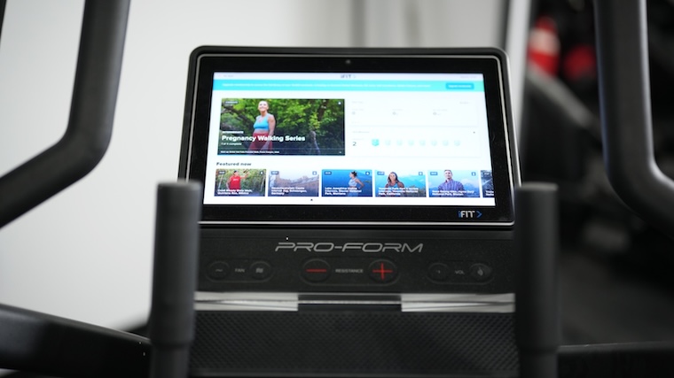 ProForm Pro HIIT H14 center console and touchscreen display