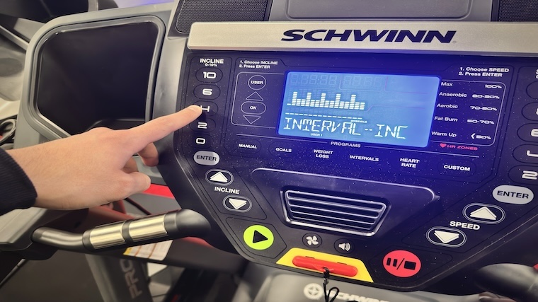 Schwinn 810 treadmill center console and display