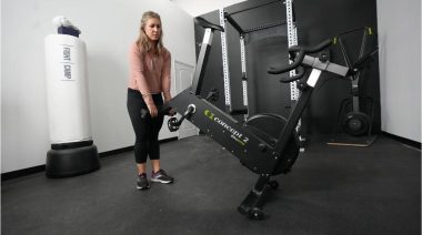 Our tester moving the Concept2 BikeErg.