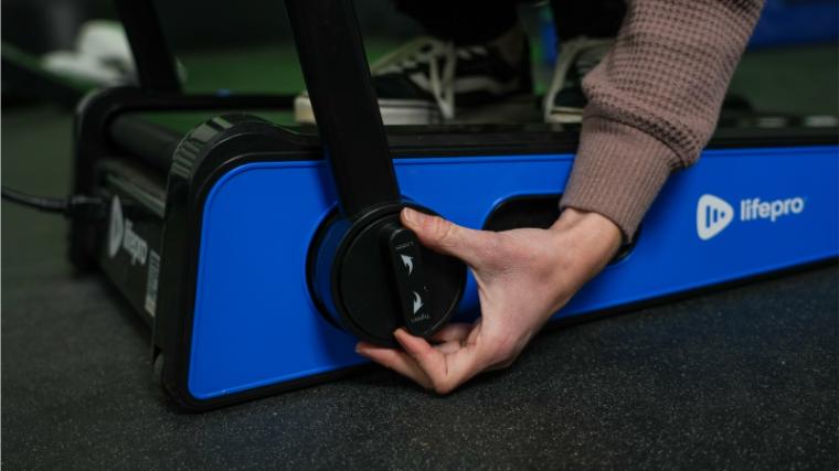 The 7-inch belt deck of the LifePro Fitness PacerMini.