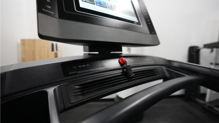 The AutoBreeze fan and console on the NordicTrack Commercial 1750.
