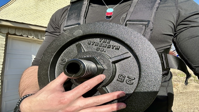 Securing the weight onto the Kensui EZ-VEST