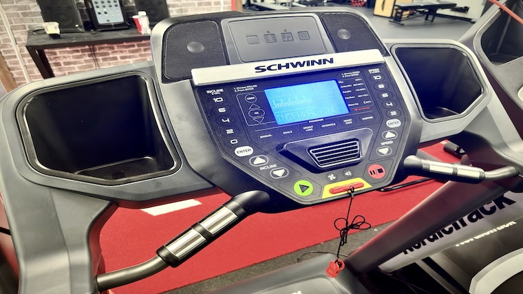 Console on the Schwinn 810 Treadmill.