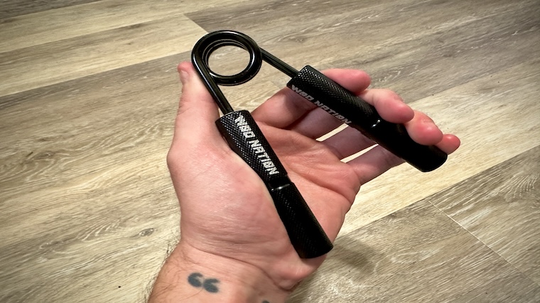Our tester training with the WOD Nation Hand Grip Strengthener