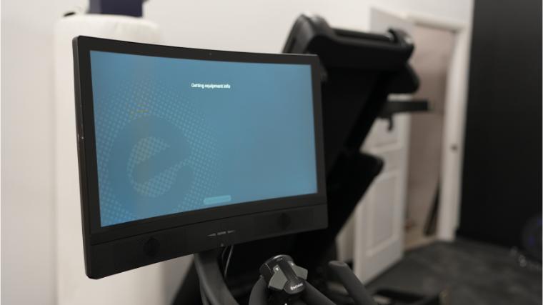 The curved HD touchscreen on the Echelon Connect EX-8s.
