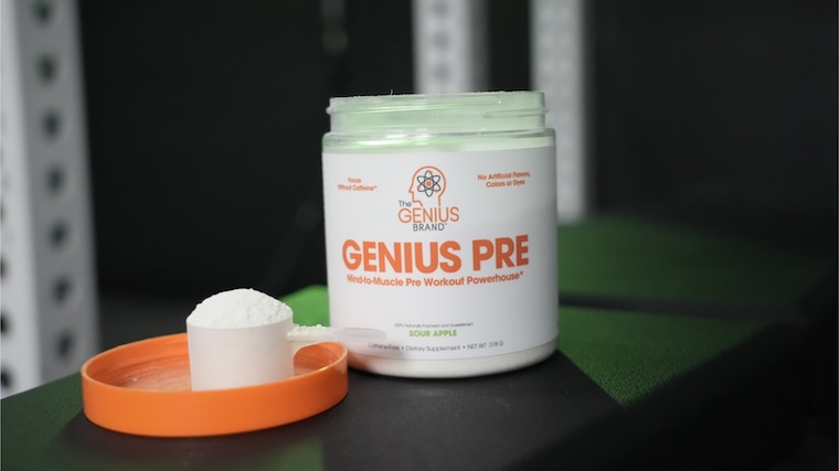 A scoop of Genius Pre-Workout