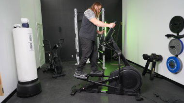Our tester on one of the best commercial ellipticals.