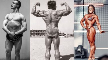 Bodybuilding poses throughout the years.