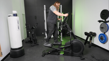 A guy works out while thinking: "I wonder How to Clean Ellipticals?"