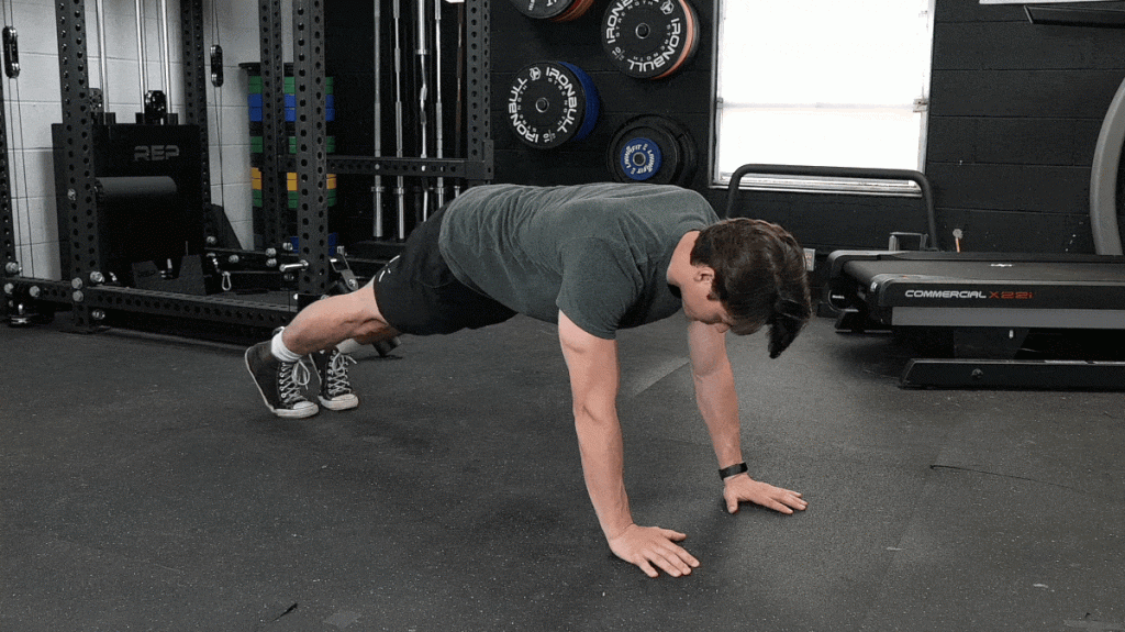 A person doing the runner's lunge as one of the post-run stretches.