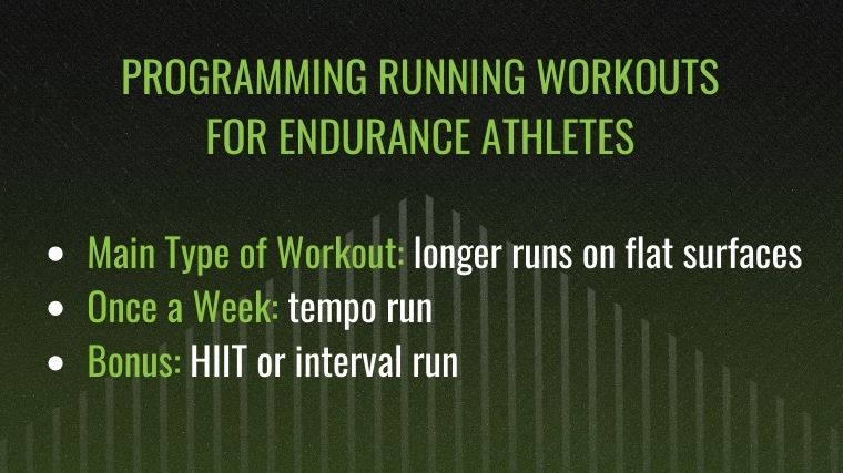 Running workouts for endurance athletes.