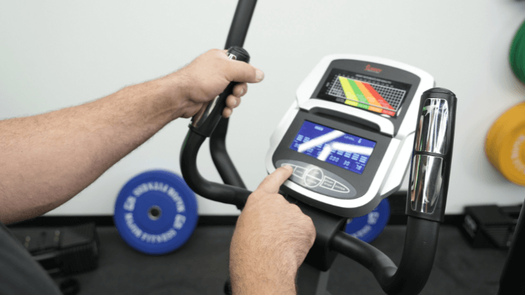 LCD Screen on the Sunny Health and Fitness SF E3912