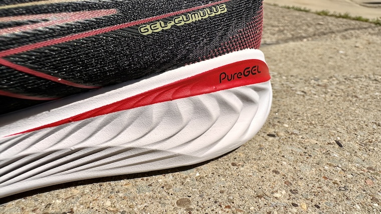 The PureGEL technology located in the heel of the Asics Gel-Cumulus running shoes