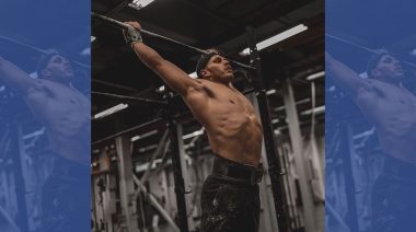 CrossFit athlete performing muscle-ups.