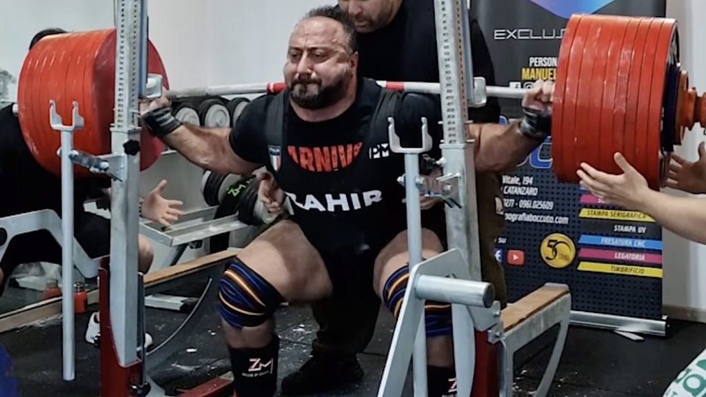 Zahir Khudayarov Squats 490 Kilograms, Raw, in Training