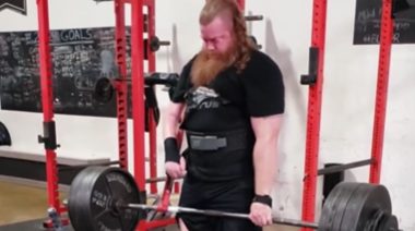 Adaptive Strongman James Spurgin Hefts a 570-Pound Raw Deadlift Triple in Training