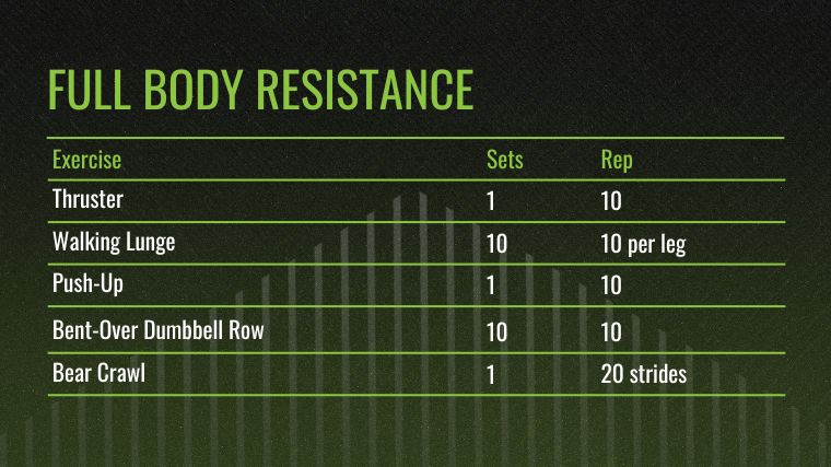 The Full Body Resistance chart.