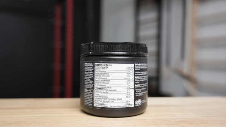 Performance Lab Pre Lab Pro pre-workout supplement facts