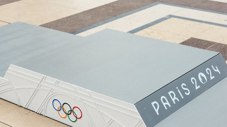 The Paris 2024 Olympic podium