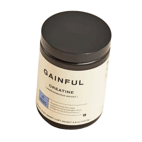 A jar of Gainful Creatine Monohydrate
