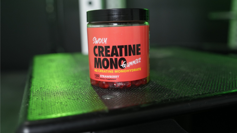 Swoly Creatine Gummies container.