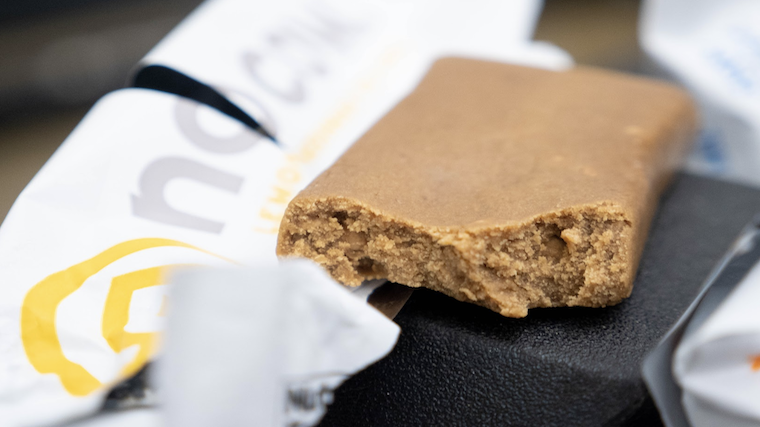 A piece of No Cow Protein Bar