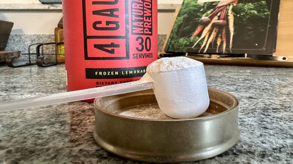 A scoop of 4Gauge Pre-Workout