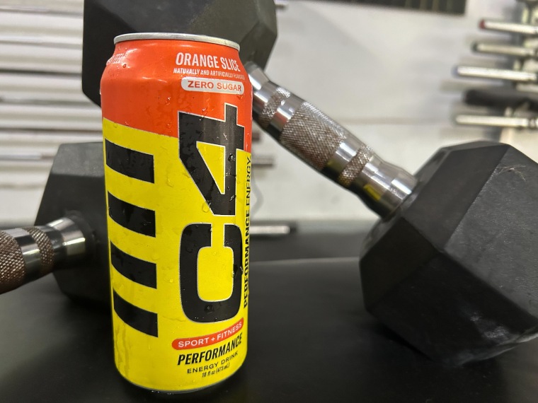 A close look at a can of C4 Energy Drink