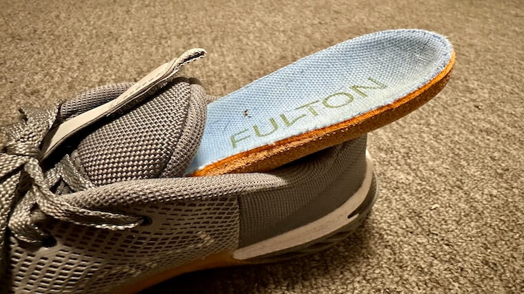 The deep heel cup of the Fulton Athletic Insole