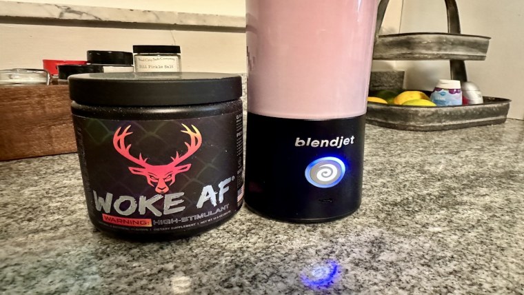 Mixing up some Bucked Up Woke Af Pre-Workout