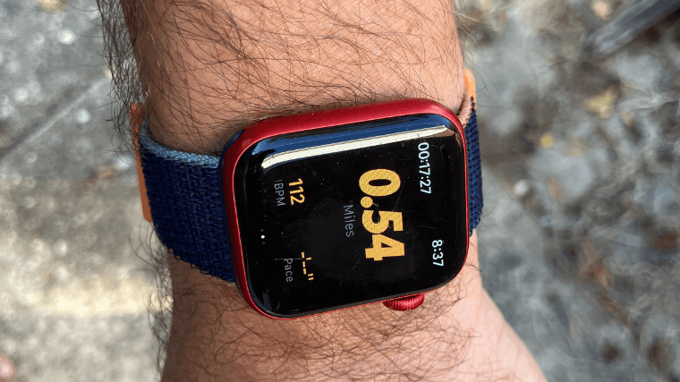 The Nike Run Club app on the Apple Watch of a user.