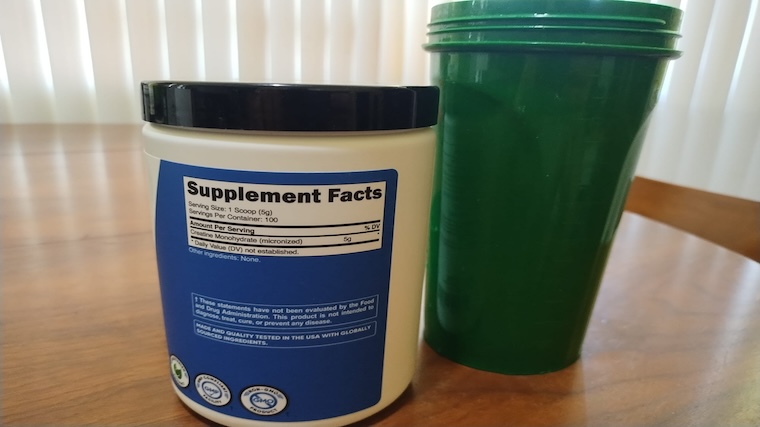 Nutricost Creatine supplement facts