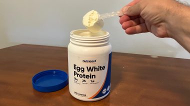 Nutricost Egg White Protein on table