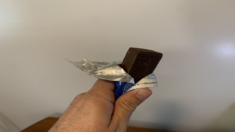 An opened Pure Protein Protein Bar