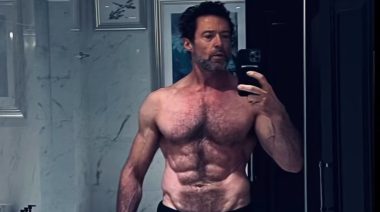 Hugh Jackman Ripped Six-Pack 55 Years Old