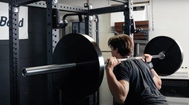 person performing squat