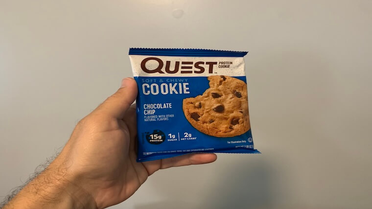 A Quest Cookie in its unopened packaging