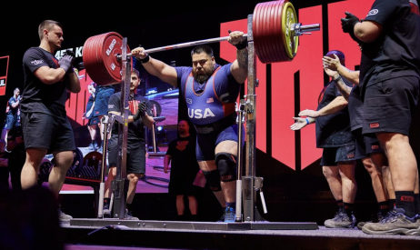 Jesus Olivares Squats 5-Rep, 402.5-Kilogram PR in 2025 Sheffield Championships Training