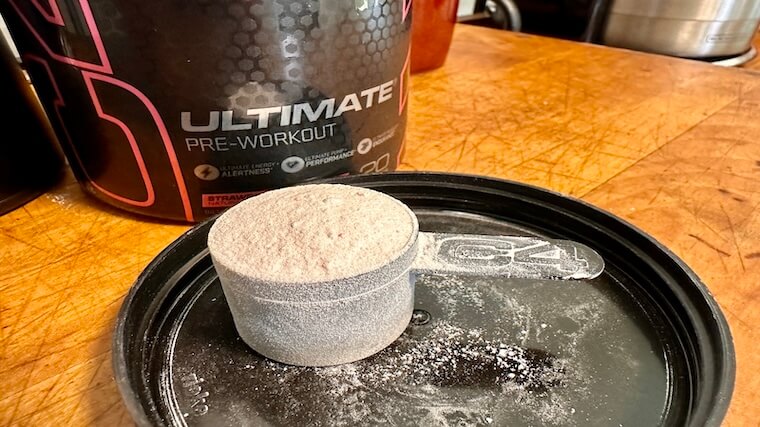 A single scoop of Cellucor C4 Ultimate pre-workout